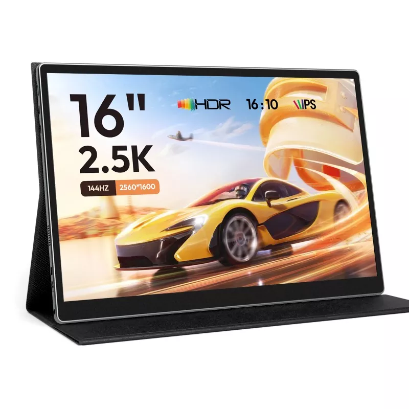 16 hazbeteko 2,5 k 144hz Monitore eramangarria